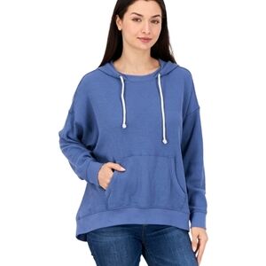Arie Textured Hoodie Small Blue